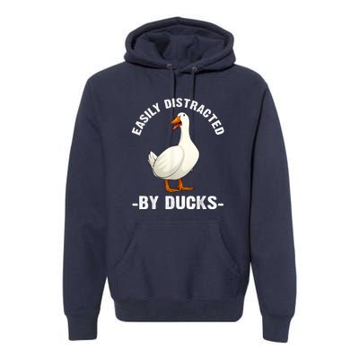 Cute Duck Design Aquatic Bird Duck Lovers Premium Hoodie