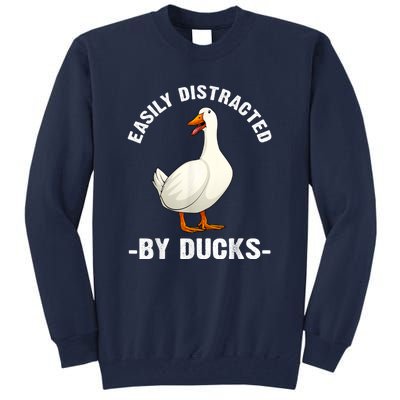 Cute Duck Design Aquatic Bird Duck Lovers Tall Sweatshirt