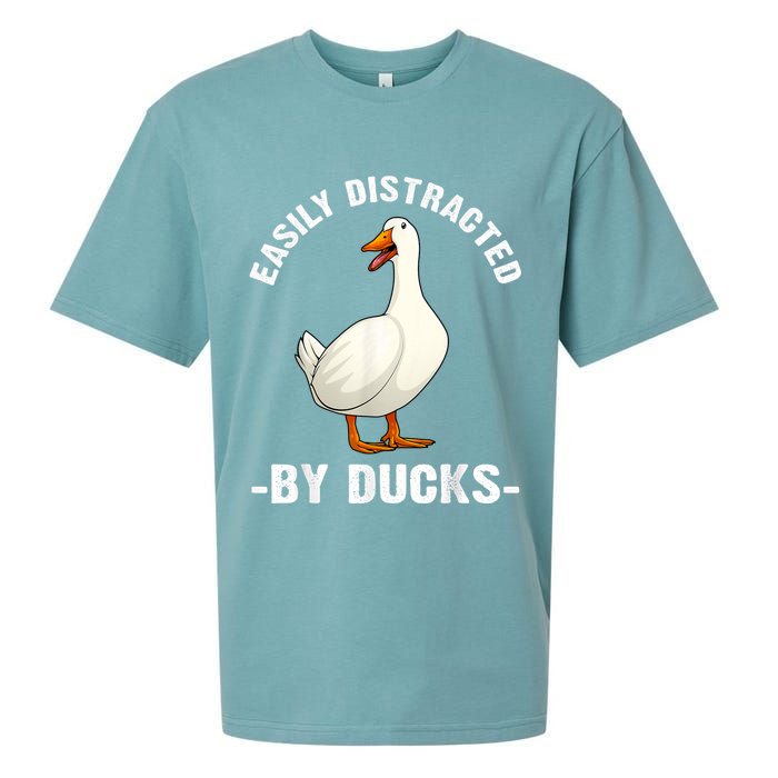 Cute Duck Design Aquatic Bird Duck Lovers Sueded Cloud Jersey T-Shirt