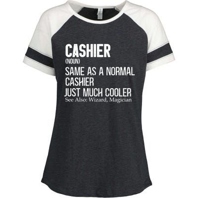 Cashier Definition Design For Banking Clerk Cashier Gift Enza Ladies Jersey Colorblock Tee