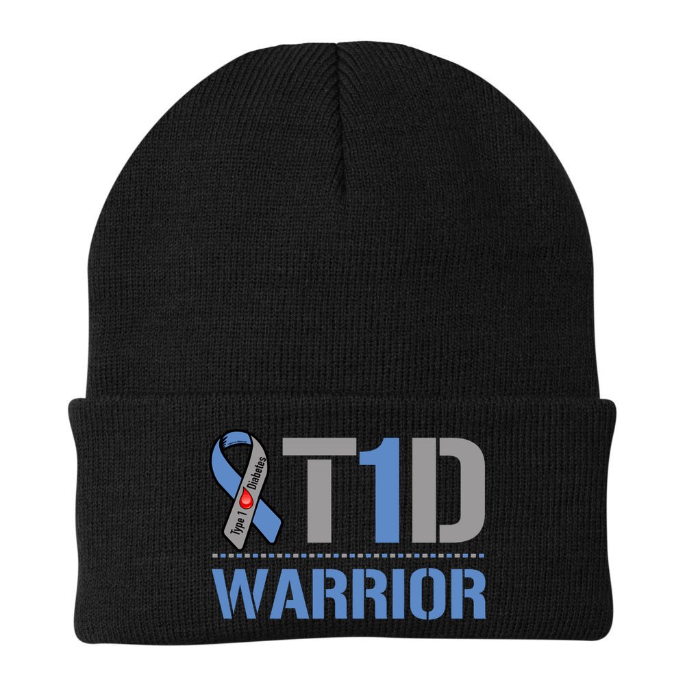 Cure Diabetic Design Funny Type 1 Diabetes Awareness Gift Beanie