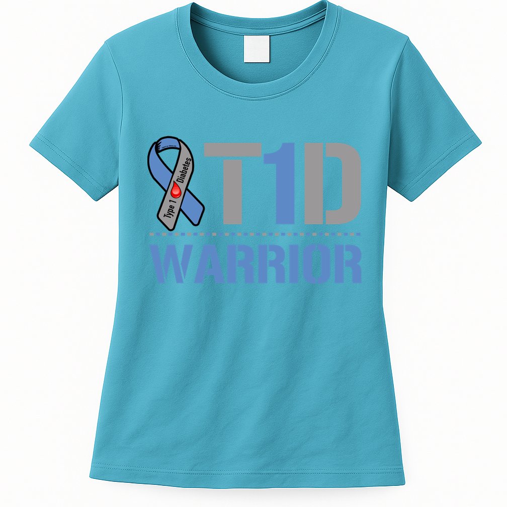 Cure Diabetic Design Funny Type 1 Diabetes Awareness Gift Womens T-Shirt