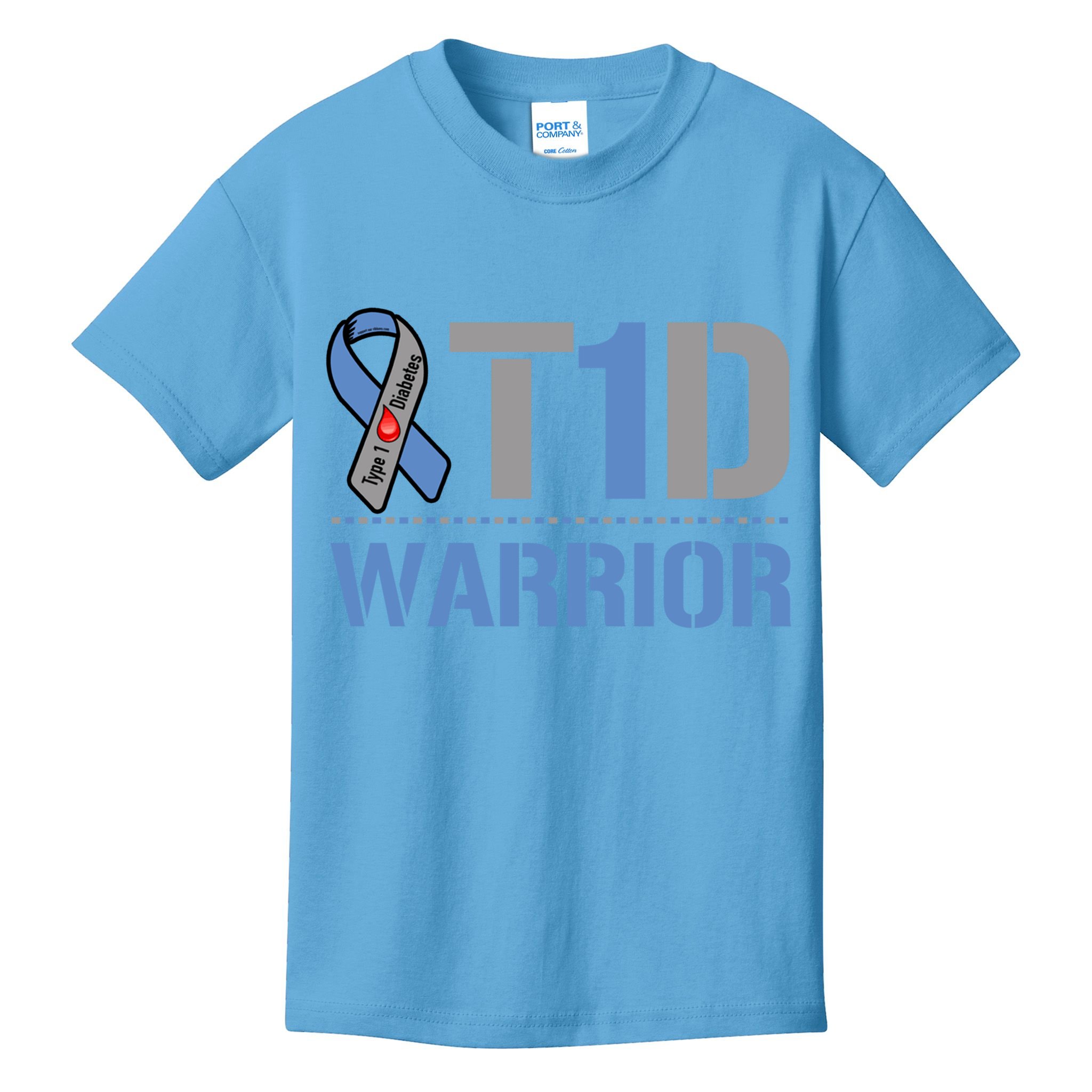 Cure Diabetic Design Funny Type 1 Diabetes Awareness Gift Kids T-Shirt