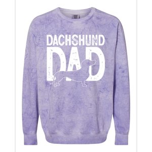 Cute Dachshund Dog Dad Puppy Lover Father Gift Colorblast Crewneck Sweatshirt