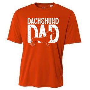 Cute Dachshund Dog Dad Puppy Lover Father Gift Cooling Performance Crew T-Shirt