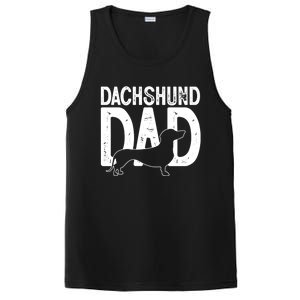 Cute Dachshund Dog Dad Puppy Lover Father Gift PosiCharge Competitor Tank