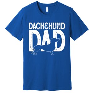 Cute Dachshund Dog Dad Puppy Lover Father Gift Premium T-Shirt