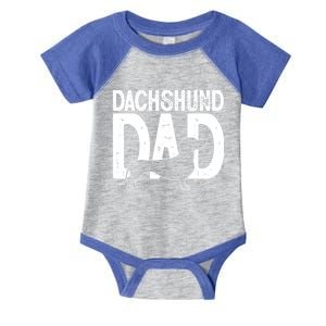 Cute Dachshund Dog Dad Puppy Lover Father Gift Infant Baby Jersey Bodysuit