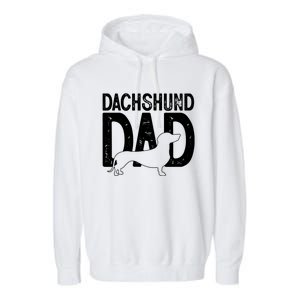 Cute Dachshund Dog Dad Puppy Lover Father Gift Garment-Dyed Fleece Hoodie