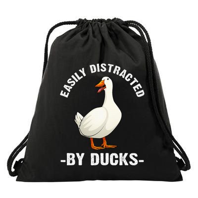 Cute Duck Design For Aquatic Bird Duck Lovers Drawstring Bag
