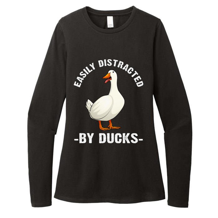 Cute Duck Design For Aquatic Bird Duck Lovers Womens CVC Long Sleeve Shirt