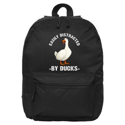 Cute Duck Design For Aquatic Bird Duck Lovers 16 in Basic Backpack