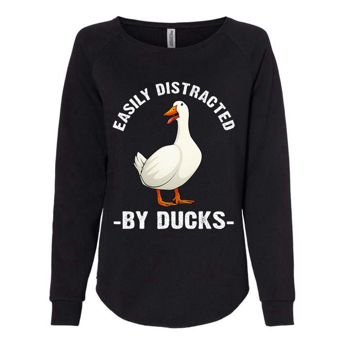 Cute Duck Design For Aquatic Bird Duck Lovers Womens California Wash Sweatshirt