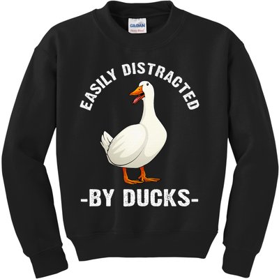 Cute Duck Design For Aquatic Bird Duck Lovers Kids Sweatshirt