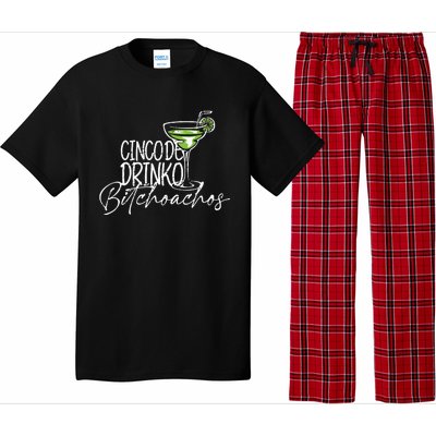 Cinco De Drinko Bitchachos Funny Cinco De Mayo Drinking Vneck Pajama Set