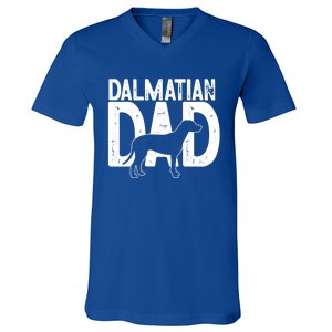 Cute Dalmatian Dog Dad Puppy Lover Father Cool Gift V-Neck T-Shirt