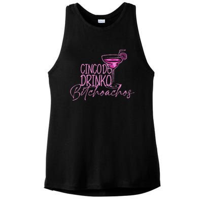 Cinco De Drinko Bitchachos Ladies PosiCharge Tri-Blend Wicking Tank