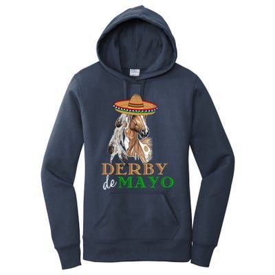 Cinco De Derby Gift Mexican Kentucky Horse Race Gift Women's Pullover Hoodie