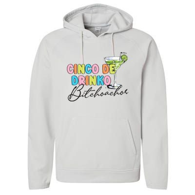 Cinco De Drinko Funny Cinco De Mayo Drinking Performance Fleece Hoodie