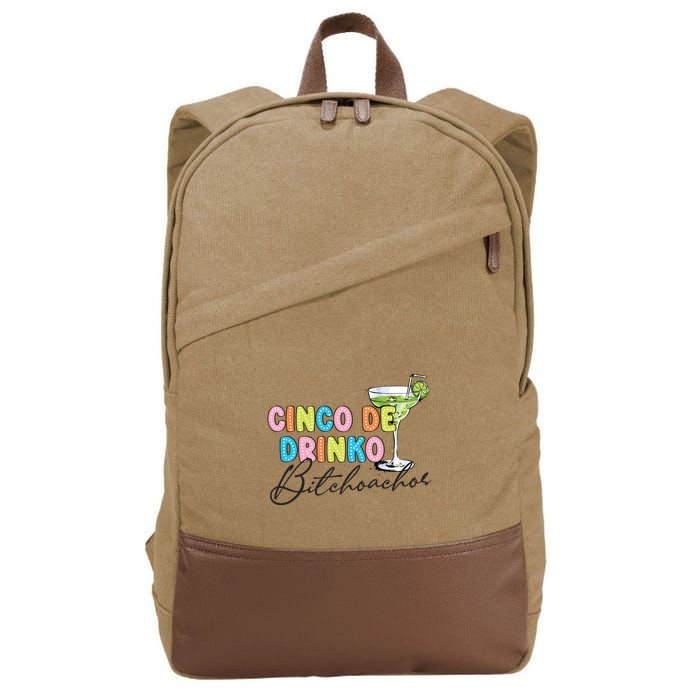Cinco De Drinko Funny Cinco De Mayo Drinking Cotton Canvas Backpack