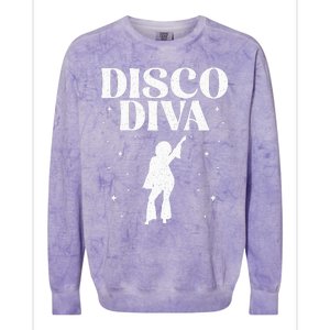 Cool Disco Design Girls Dance Party Disco Lovers Colorblast Crewneck Sweatshirt