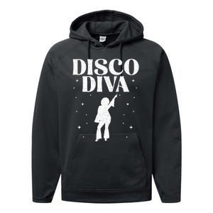 Cool Disco Design Girls Dance Party Disco Lovers Performance Fleece Hoodie