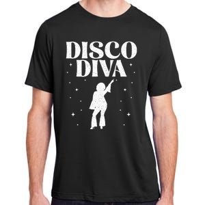 Cool Disco Design Girls Dance Party Disco Lovers Adult ChromaSoft Performance T-Shirt