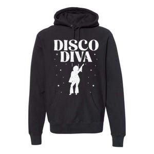 Cool Disco Design Girls Dance Party Disco Lovers Premium Hoodie