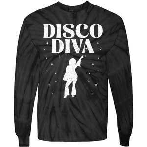 Cool Disco Design Girls Dance Party Disco Lovers Tie-Dye Long Sleeve Shirt