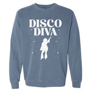 Cool Disco Design Girls Dance Party Disco Lovers Garment-Dyed Sweatshirt