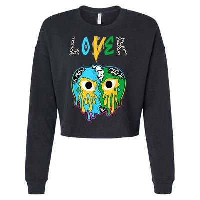 Chunky Dunky Dunks Loser Lover Heart Crying Chunky Dunky Cropped Pullover Crew
