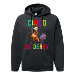 Cinco De Derby Derby In Front Fiesta In Back Performance Fleece Hoodie