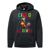 Cinco De Derby Derby In Front Fiesta In Back Performance Fleece Hoodie