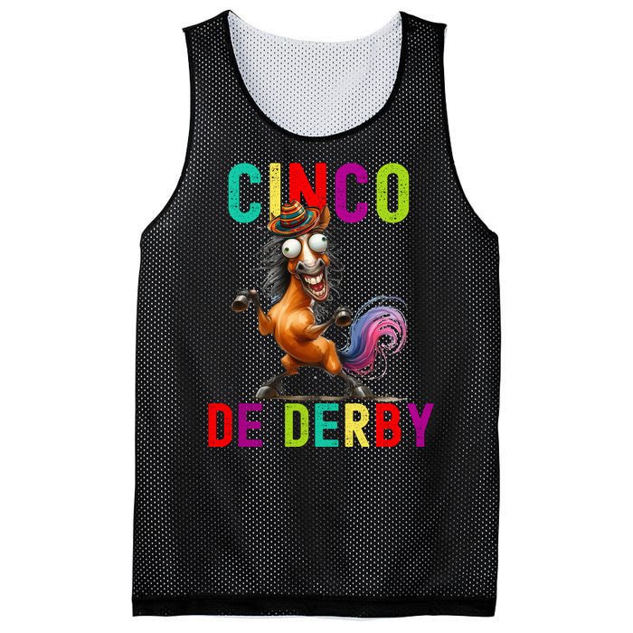 Cinco De Derby Derby In Front Fiesta In Back Mesh Reversible Basketball Jersey Tank