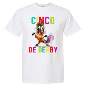 Cinco De Derby Derby In Front Fiesta In Back Garment-Dyed Heavyweight T-Shirt