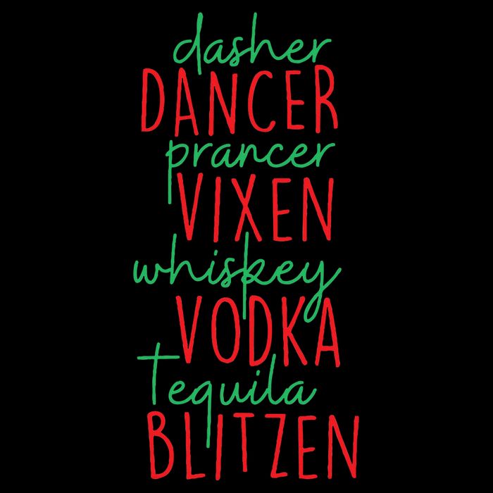 Christmas Dasher Dancer Prancer Vixen Whiskey Vodka Impact Tech Backpack