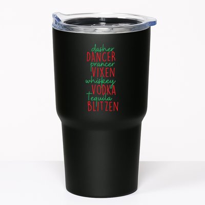 Christmas Dasher Dancer Prancer Vixen Whiskey Vodka Tumbler