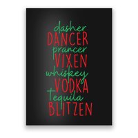 Christmas Dasher Dancer Prancer Vixen Whiskey Vodka Poster