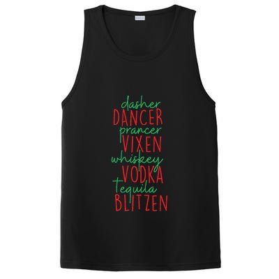 Christmas Dasher Dancer Prancer Vixen Whiskey Vodka PosiCharge Competitor Tank