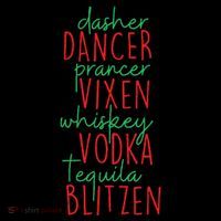Christmas Dasher Dancer Prancer Vixen Whiskey Vodka Toddler Hoodie