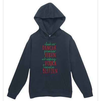 Christmas Dasher Dancer Prancer Vixen Whiskey Vodka Urban Pullover Hoodie