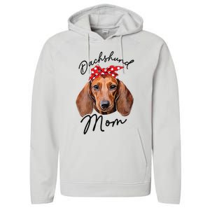 Cute Dachshund Doxie Wiener Dog Mom Performance Fleece Hoodie