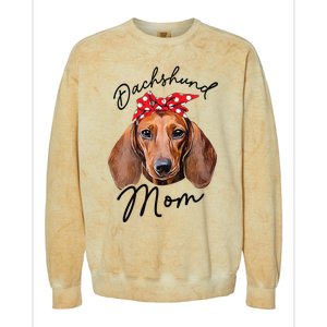 Cute Dachshund Doxie Wiener Dog Mom Colorblast Crewneck Sweatshirt