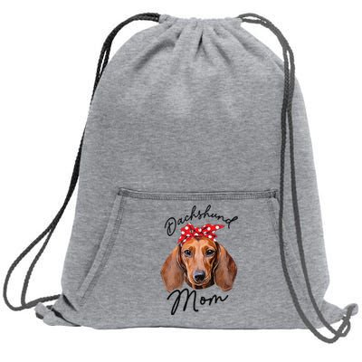 Cute Dachshund Doxie Wiener Dog Mom Sweatshirt Cinch Pack Bag