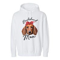 Cute Dachshund Doxie Wiener Dog Mom Garment-Dyed Fleece Hoodie