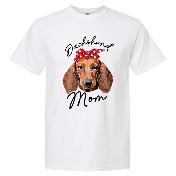 Cute Dachshund Doxie Wiener Dog Mom Garment-Dyed Heavyweight T-Shirt