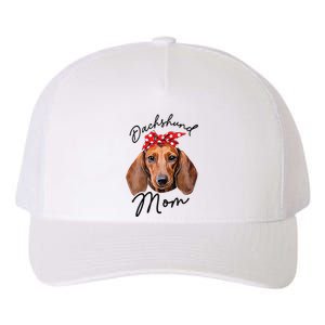 Cute Dachshund Doxie Wiener Dog Mom Yupoong Adult 5-Panel Trucker Hat