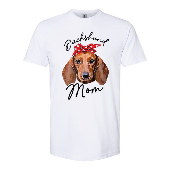 Cute Dachshund Doxie Wiener Dog Mom Softstyle CVC T-Shirt