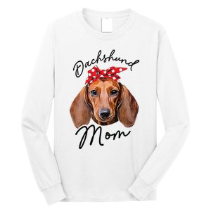 Cute Dachshund Doxie Wiener Dog Mom Long Sleeve Shirt