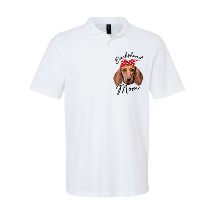 Cute Dachshund Doxie Wiener Dog Mom Softstyle Adult Sport Polo